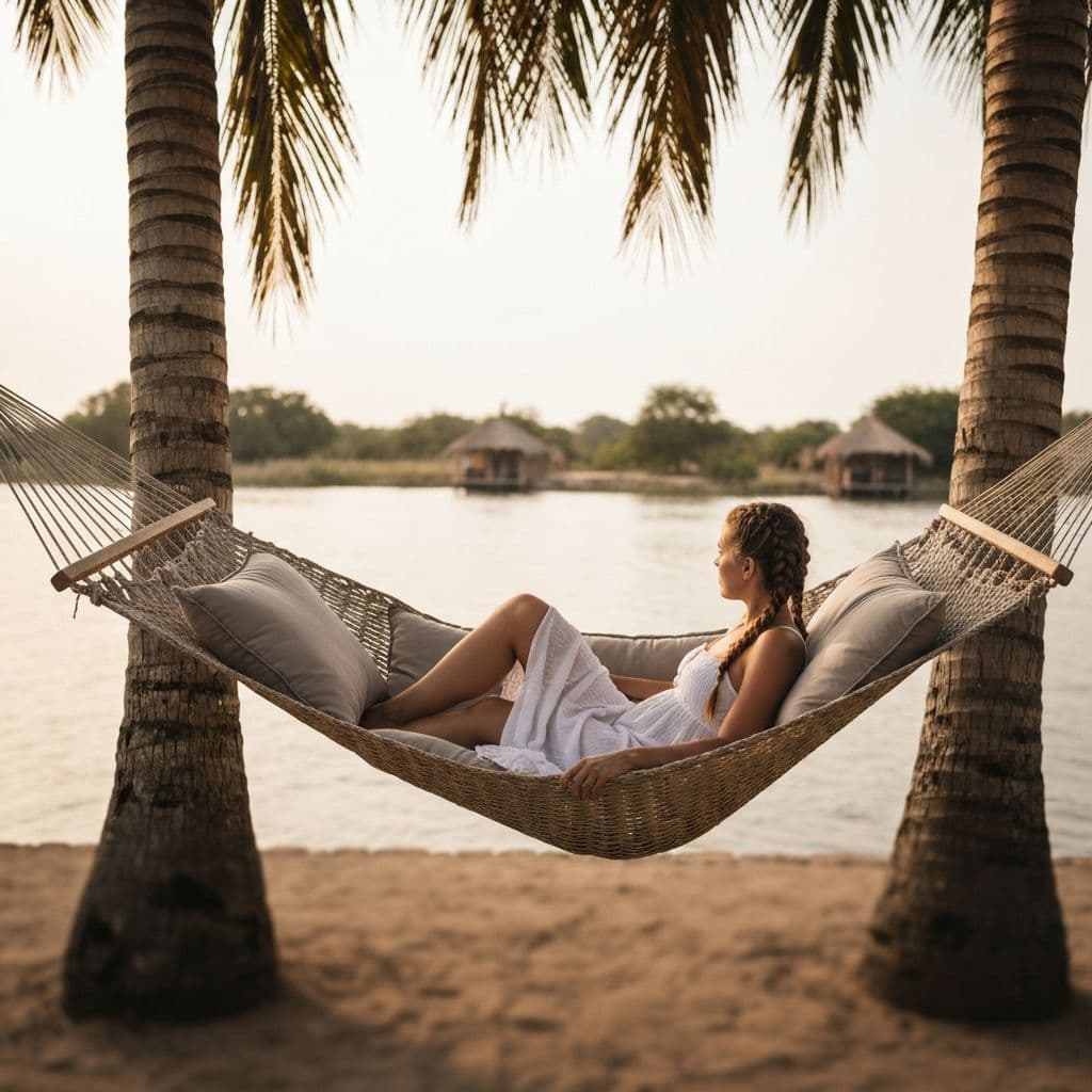 Relaxing on the island