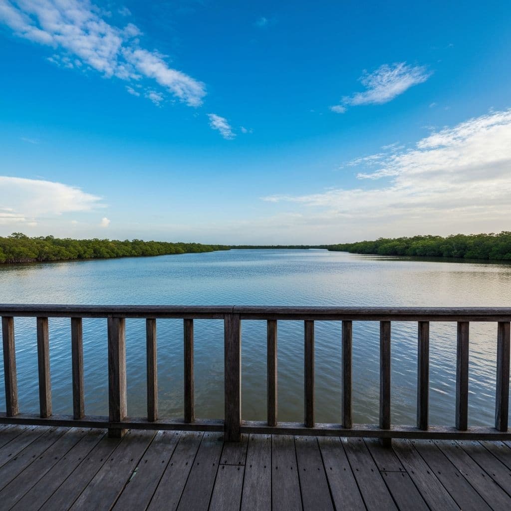 River panorama from the island